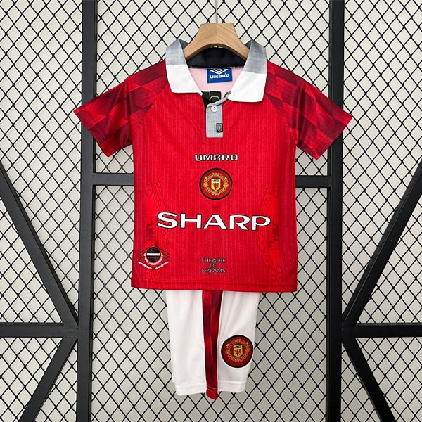 Camiseta Manchester United Primera Equipación Niño Retro 1996 1997